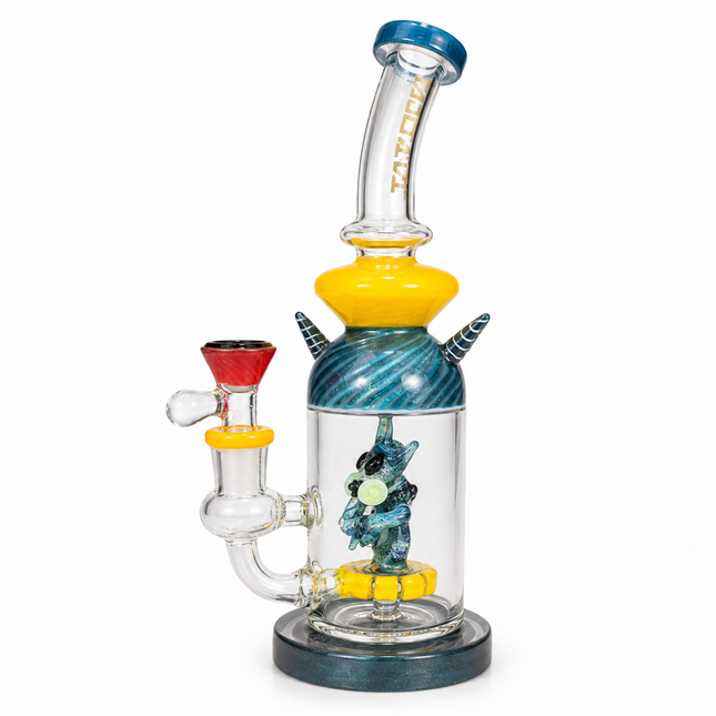 Stormfang Guardian Fairy Perc 14mm Glass Bong  - Made in USA - 11 Inch