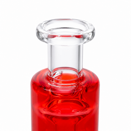 Red Glycerin Freezer Liquid Glass Bong – 7 Inch with Cooling Chamber