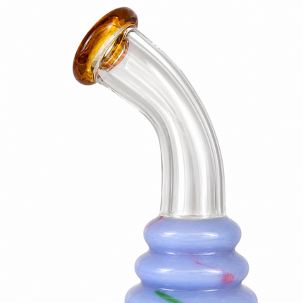 Amber Sprinkle Cupcake Disc Percolator Water Pipe 14mm Bowl 6 inch