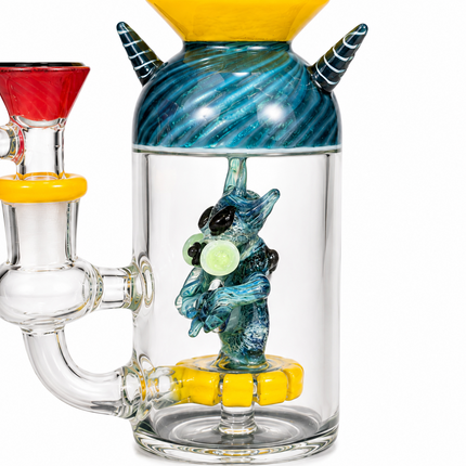 Stormfang Guardian Fairy Perc 14mm Glass Bong  - Made in USA - 11 Inch