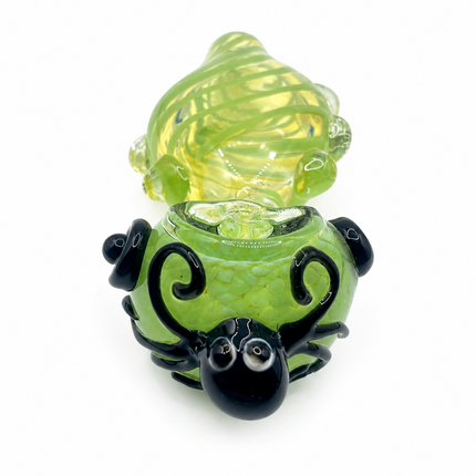 Octopus Invasion Emerald Spiral High Quality Glass Hand Pipe Green 4.5 Inch
