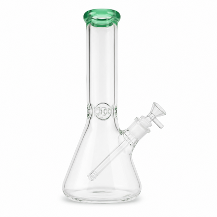 Green Accent Beaker Glass Water Pipe Ice Catcher 14mm Bowl 10.5 inch