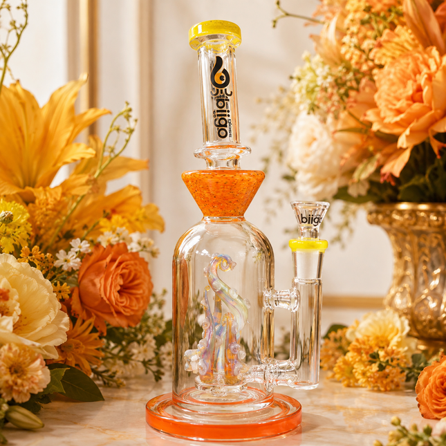 Biigo Sunfire Kraken Tentacle Handcraft Glass Bong - Made in USA - 11 Inch
