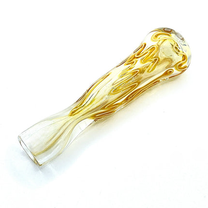 Topaz Swirl Glass Chillum Pipe – 3 Inch One Hitter Straight Pipe