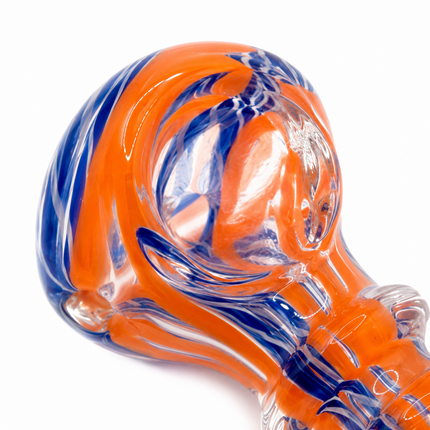 [2PC Bundle] Citrus Patriot Twist Glass Hand Pipes Multicolor 3 Inch