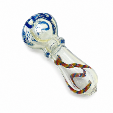 [2PC Bundle] Sapphire Caramel Coil Handcraft Glass Pipes 3 inch