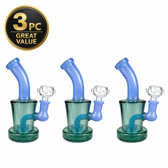 [2PC Bundle] Aqua Sky Drift Drum Body Disc Perc Water Pipe 14mm 6 Inches