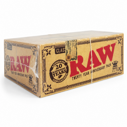 50 Packs RAW King Size Slim Classic Papers Box, 32 Leaves Per Pack