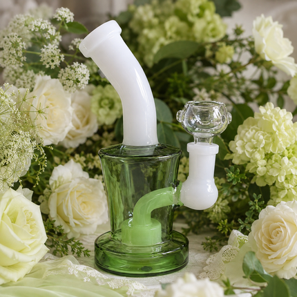 [3PC Bundle] Green White Dark Gray Yellow Amber Water Pipe 6 Inches 14mm