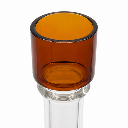 Amber Sunset Swirl 14mm Mini Beaker Glass Water Pipe Straight Neck