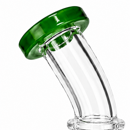 Emerald Mammoth Disc Perc Dandelion Accent Glass Bong Green Blue Clear 10 Inch