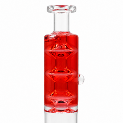 Red Glycerin Freezer Liquid Glass Bong – 7 Inch with Cooling Chamber