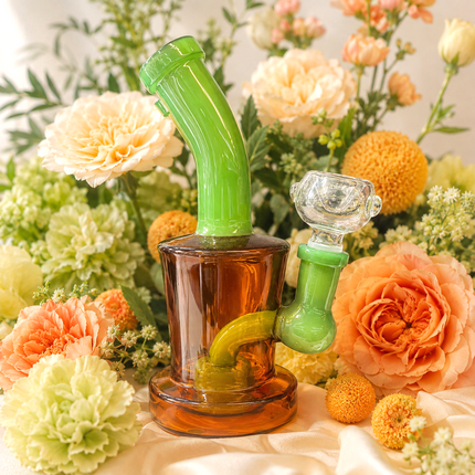 [3PC Bundle] Smoke Citrus Mix Disc Perc Water Pipe Set 6 Inches