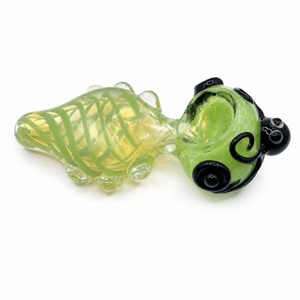 Octopus Invasion Emerald Spiral High Quality Glass Hand Pipe Green 4.5 Inch