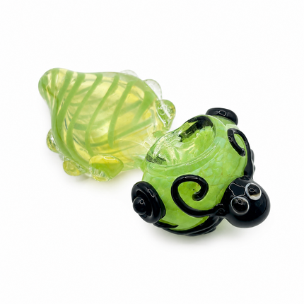 Octopus Invasion Emerald Spiral High Quality Glass Hand Pipe Green 4.5 Inch