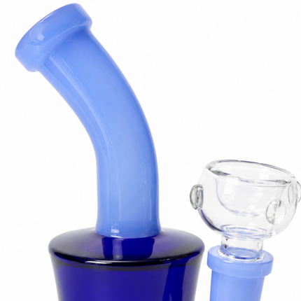 [4PC Bundle] Blue + Teal Drum Body Disc Perc Water Pipe 14mm 6 inch