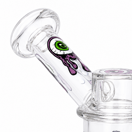 Purple Microscope Eyeball Glass Water Pipe 14mm Bowl 6.5 inch