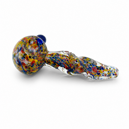 Carnival Nebula Twist Handcraft Glass Pipe Multicolor Swirl 4-4.5 inch