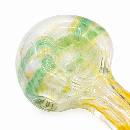 [2PC Bundle] Garden Bloom Flower Accent Glass Hand Pipes Assorted Colors 4 Inch