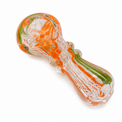 [2PC Bundle] Citrus Patriot Twist Glass Hand Pipes Multicolor 3 Inch