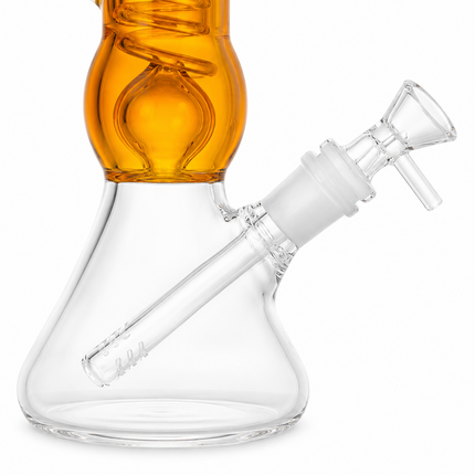 Citrus Orange Freezer Ready Glycerin Beaker Glass Bong 14mm Bowl 8.5 inch