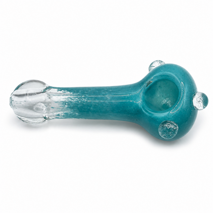 Aqua Bubble Accent Glass Spoon Pipe – 4.5 Inch Blue Hand Pipe