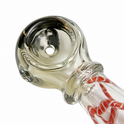 [2PC Bundle] Desert Coil Twist Body Glass Hand Pipe Set Clear Swirl Design