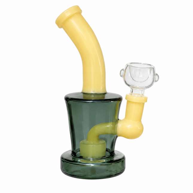 Citrus Haze Glow Drum Body Disc Perc Glass Bong Water Pipe Tobacco 14mm 6 Inches