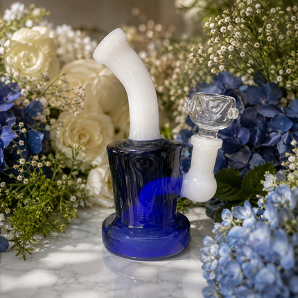 [2PC Bundle] Ocean Mist Frost + Blue Midnight Frost Water Pipe 14mm 6 Inches