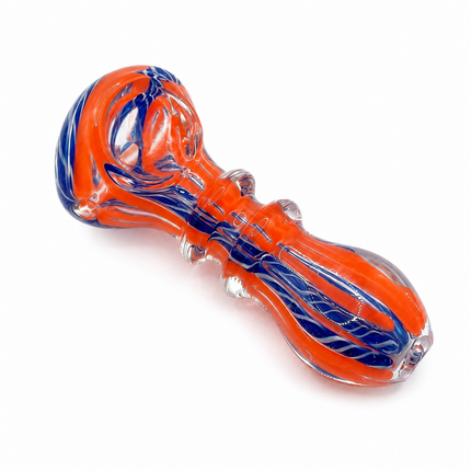 [2PC Bundle] Citrus Patriot Twist Glass Hand Pipes Multicolor 3 Inch
