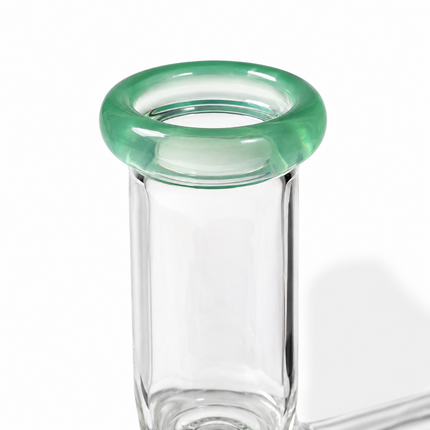 Green Accent Beaker Glass Water Pipe Ice Catcher 14mm Bowl 10.5 inch