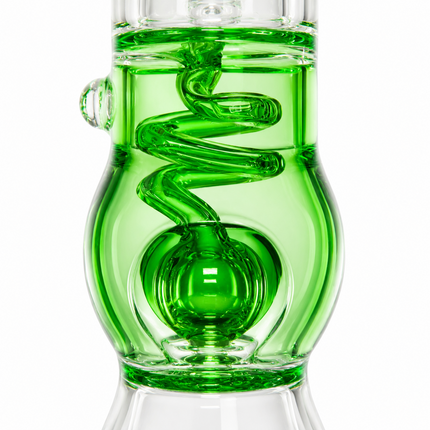 Neon Lime Freezer Ready Glycerin Beaker Glass Bong 14mm Bowl 8.5 inch