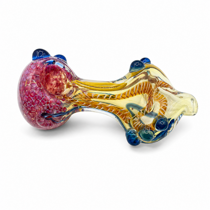 Cosmic Reef Handcraft Art Glass Pipe Pink Blue Swirl 4-4.5 inch