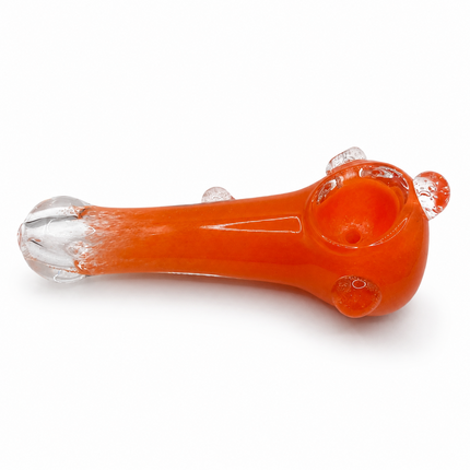 Cherry Red Bubble Accent Glass Spoon Pipe – 4.5 Inch Red Hand Pipe