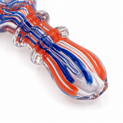 [2PC Bundle] Citrus Patriot Twist Glass Hand Pipes Multicolor 3 Inch