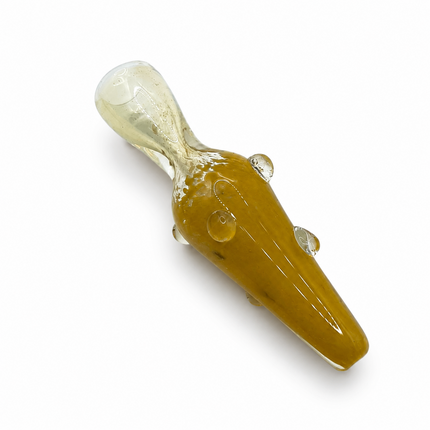 [2PC Bundle] Golden Sapphire Handcraft Glass Chillum Pipes Yellow Blue 3~3.5 inc