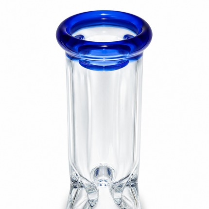 Dark Blue Accent Beaker Glass Water Pipe Ice Catcher 14mm Bowl 10.5 inch