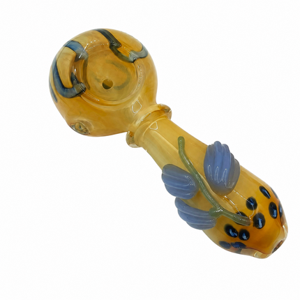 [2PC Bundle] Phoenix Feather Twist Body Color Swirl Glass Hand Pipes Set
