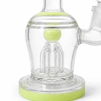 Mint Green Glass Water Pipe Clear Octopus Percolator Tree Perc 7.5 inch