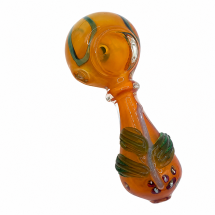 [2PC Bundle] Phoenix Feather Twist Body Color Swirl Glass Hand Pipes Set