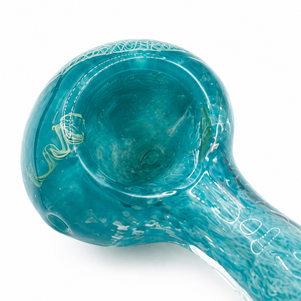 [2PC Bundle] Aqua Sunset Garden Bloom Glass Hand Pipes Assorted Colors 4 Inch
