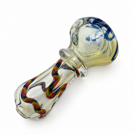 [2PC Bundle] Rainbow Amber Twist Handcraft Glass Pipes 3 inch
