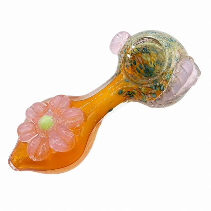 Sunset Blossom Garden High Quality Glass Hand Pipe Flower Design 4.5 Inch