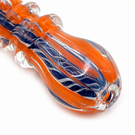 [2PC Bundle] Citrus Patriot Twist Glass Hand Pipes Multicolor 3 Inch