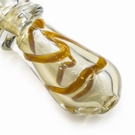 [2PC Bundle] Elegant Honey Swirl Glass Hand Pipe Set Assorted Colors