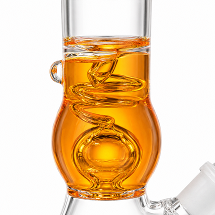 Citrus Orange Freezer Ready Glycerin Beaker Glass Bong 14mm Bowl 8.5 inch