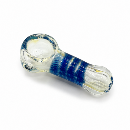 [2PC Bundle] Sapphire Caramel Handcraft Glass Pipes Blue Amber 3 inch