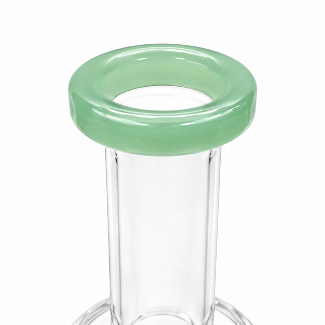 Mint Green Pepper Glass Bong with Straight Neck – 6.5 Inch Mini Water Pipe 14mm