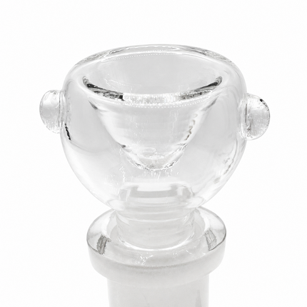 Clear Yellow Dome Perc Mini Glass Bong – 6 Inch 14mm Bowl Bent Neck Water Pipe