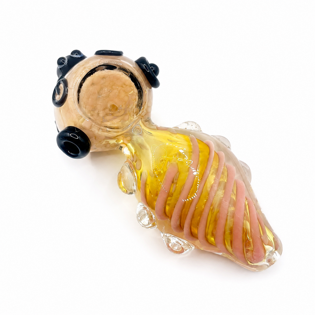 Octopus Invasion Honey Coil High Quality Glass Hand Pipe 4.5 Inch